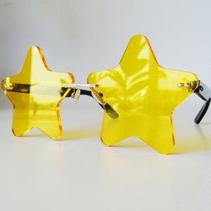 Star Glasses, Eyewear, club kids, clubwear, rave, party, pastel image 5