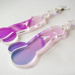Iridescent Penis Earrings