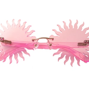 Pink Sun Glasses, sun shaped, 90s, club kids, clubwear, rave, party, EDM image 1