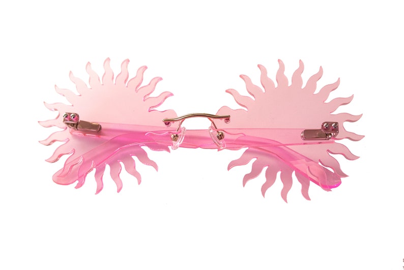 Pink Sun Glasses, sun shaped, 90s, club kids, clubwear, rave, party, EDM image 1