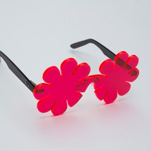 Iridescent Flower Glasses, Eyewear, club kids, clubwear, rave, party image 7