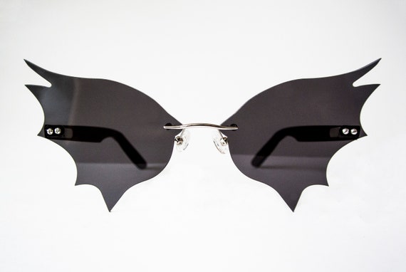 Black Bat Wing Glasses - Etsy display picture 2