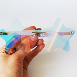 Sterne Brille, Star Brille, Brille, Clubwear, rave, party, pastell Bild 10