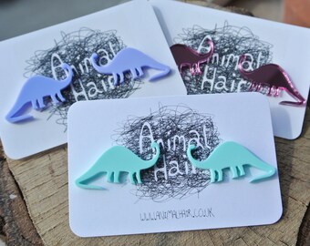 Pendientes de dinosaurio Brontosaurus - pendientes Dino - joyería de corte láser