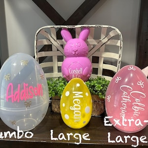 Personalized Large, Extra Large & Jumbo Easter Egg, Custom Name Easter Basket Stuffer, Fillable Giant Egg for Kids, Easter Egg Hunt Favor