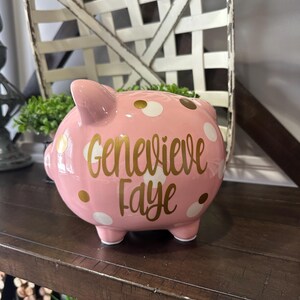 Grande tirelire en céramique personnalisée : prénom personnalisé ou chiffres de naissance, décoration de chambre d'enfant image 19