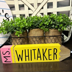 Personalized Teacher Desk Name Plate, Pencil-Shaped Custom Name Sign, Teacher Gift, Classroom Decor, Teacher Appreciation Gift image 15