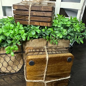Juego de 4 posavasos de madera personalizados: monograma quemado, regalos de bar, regalo de inauguración de la casa, posavasos de madera, monograma, regalo de boda imagen 16