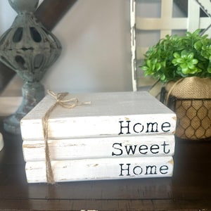 Established Mom Date | Custom Book Stack | Personalized Wood Decor | Book Decor | Family Names | Farmhouse Decor | Mother&#39;s Day Gift