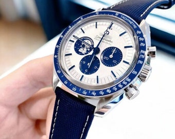 Zilveren Snoopy Astronaut OM Speedmaster Anniversary Award 42 mm herenhorloge