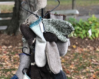 Wool Mittens // Gray Brown // Winter // 100% Natural Wool // Gifts