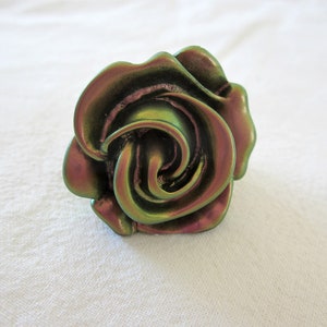 Anello rosa in resina, Large, Anello in resina, Chunky, Colore cangiante, Verde, Oro, Rosa viola, Made in Australia, Idea regalo, Taglia 6.5 US