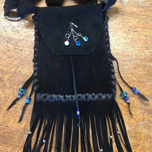 Gorgeous Black Velvet Suede Purse