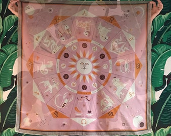 The Zodiac Scarf (in rose, orange & coffee)