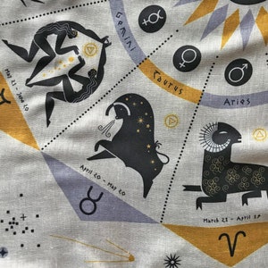 The Zodiac Scarf in grey/ochre/black image 4