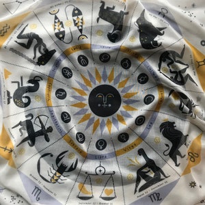 De Zodiac Sjaal in grijs/oker/zwart afbeelding 1