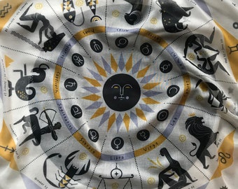 The Zodiac Scarf (in grey/ochre/black)