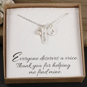 Speech Language Pathologist - necklace - Sterling Silver - Speech Therapist Gift - Speech Therapy - Graduation Jewelry Gift