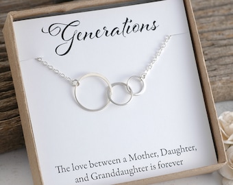 Mother Daughter Granddaughter Necklace 