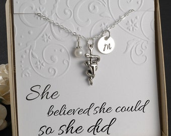 Veterinarian Necklace, Vet Technician professional, Vet Tech gift  - Sterling Silver Initial Charm, Pearl or Birthstone