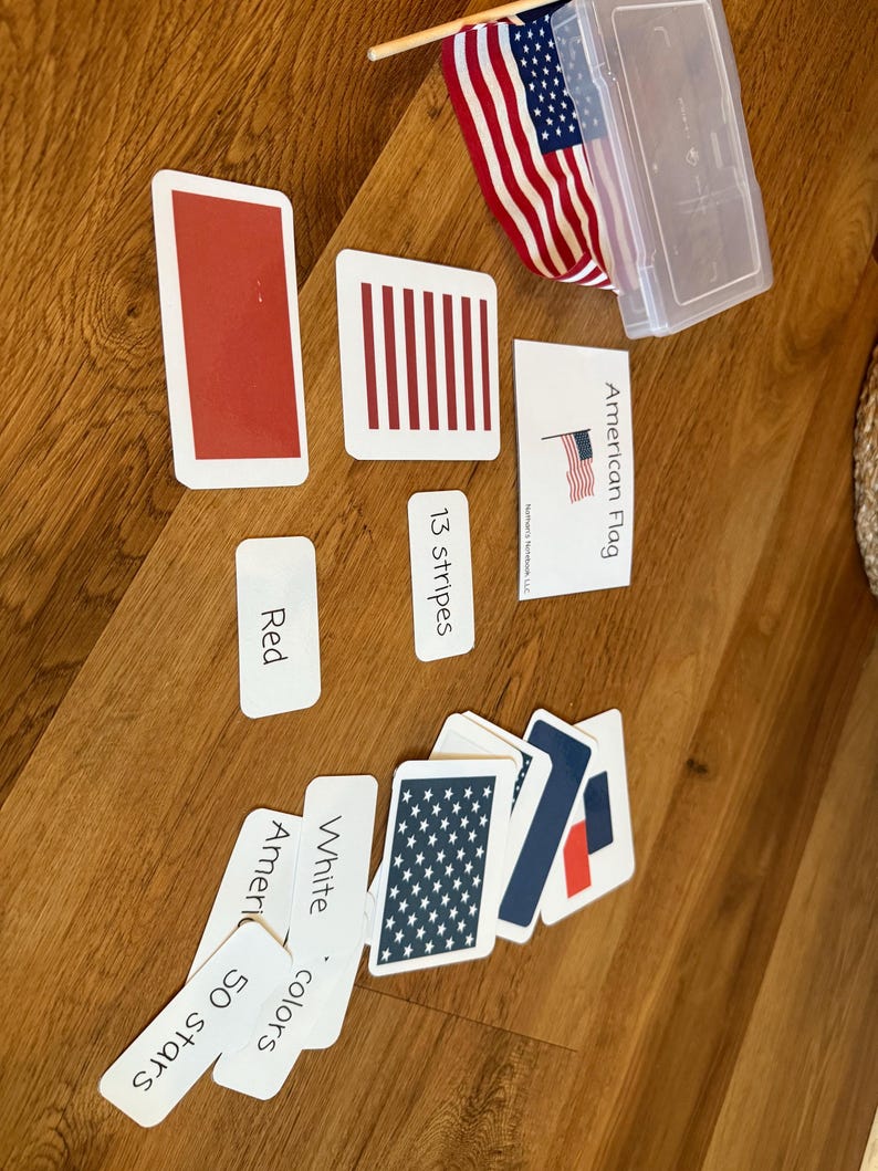 Task Box Activity Matching Flags American Flag Task Box - Etsy