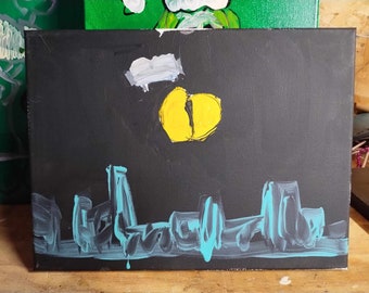 Full Moon (But Cracked) - The Painter Original Painting