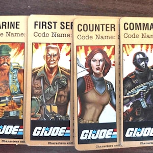 G.I. Joe File Card Lot Snake Eyes Duke Scarlett Gung Ho