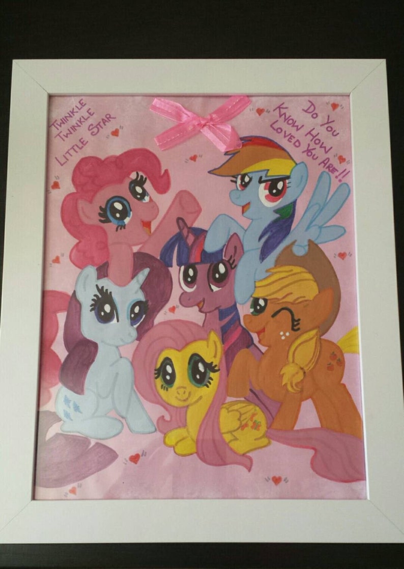 My Little Pony canvas frames kids customized painting | Etsy