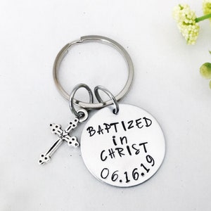 Personalized Baptism Gift For Teen Boy, Adult Baptism Gift Baptized in Christ, Keepsake Baptism Date Gift For Man Woman, Men Baptism Gift image 1
