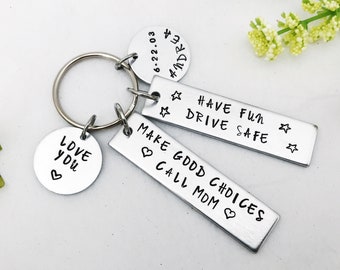 Drive Safe Keychain: Personalized 16th Birthday Gift for Teen