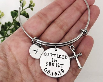 Adult Baptism Gift Baptized in Christ, Personalized Baptism Gift For Teen Girl, Keepsake Baptism Date Gift For Woman, Baptism Gift For Women