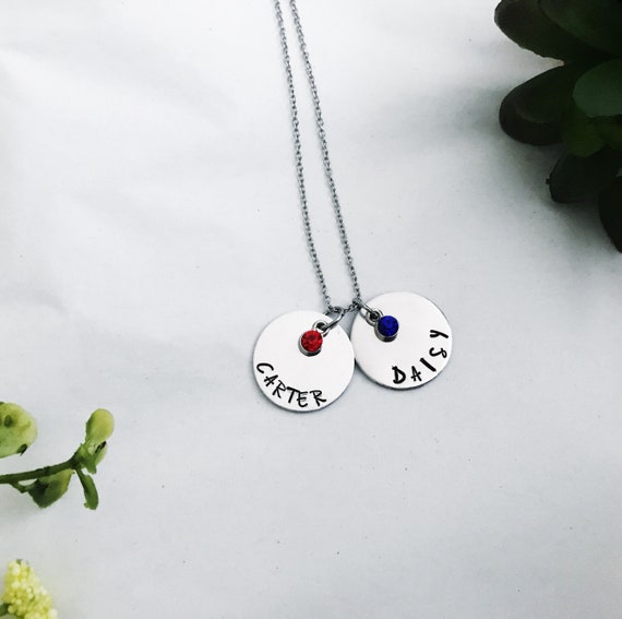 Children's Birthstone Necklace For Mom 