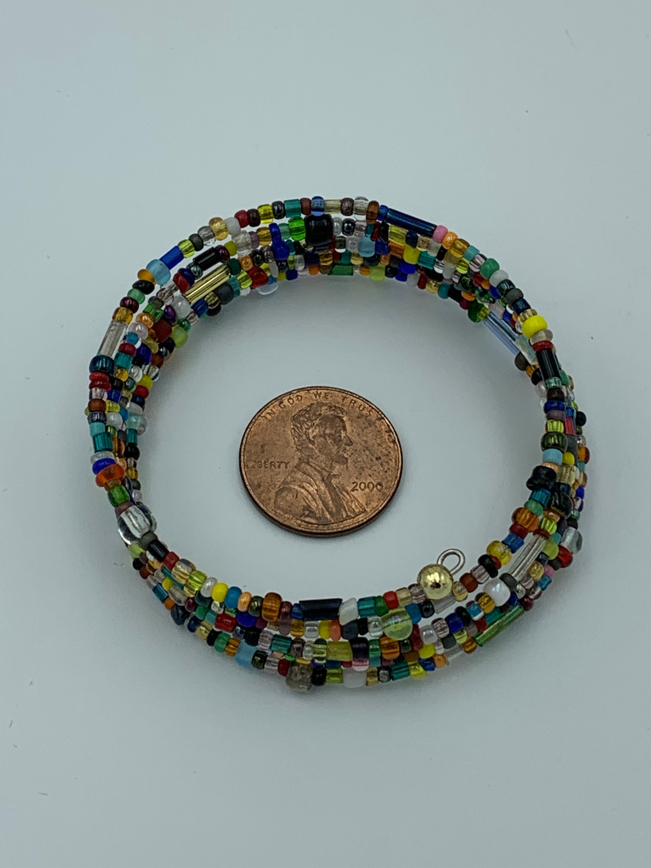 Mixed Seed Bead Memory Wire Bracelet - Etsy