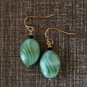 Green Beaded Earrings