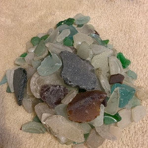 Cornish Sea Glass. 150g. Jewellery Making. Seaglass Art & Craft Projects.  Mixed Small Pieces of Genuine Cornish Sea Glass. Beach Home Decor 