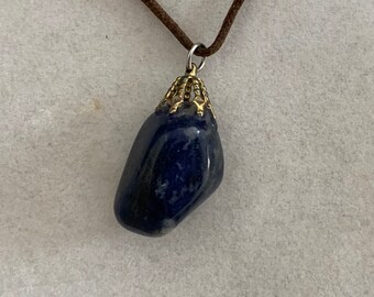 Collar con colgante de sodalita de 20 pulgadas