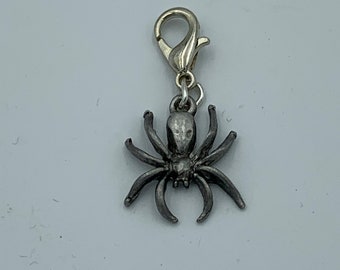 Stainless Steel Spider Zipper Pull Charm