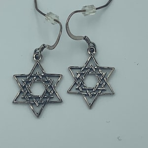 Sterling Silver Star of David Earrings