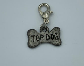 Stainless Steel Dog Bone Zipper Pull Charm