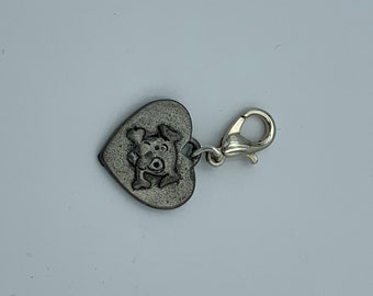 Stainless Steel Dog Zipper Pull Charm