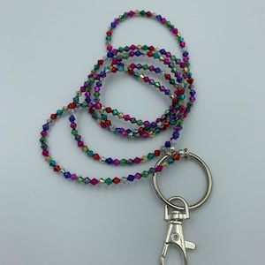 Flashy Beaded 36 Inch Lanyard/ID Badge Holder