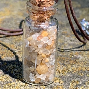 Sand From Assateague Island in a 1ml Bottle Pendant Necklace