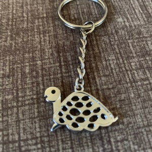 Cute Little Turtle Stainless Steel Key Ring