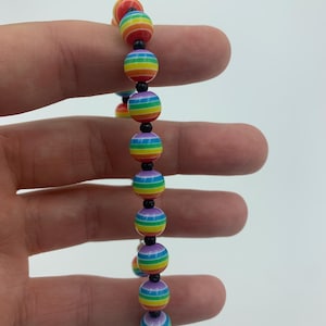 7 Inch Rainbow Beaded Bracelet