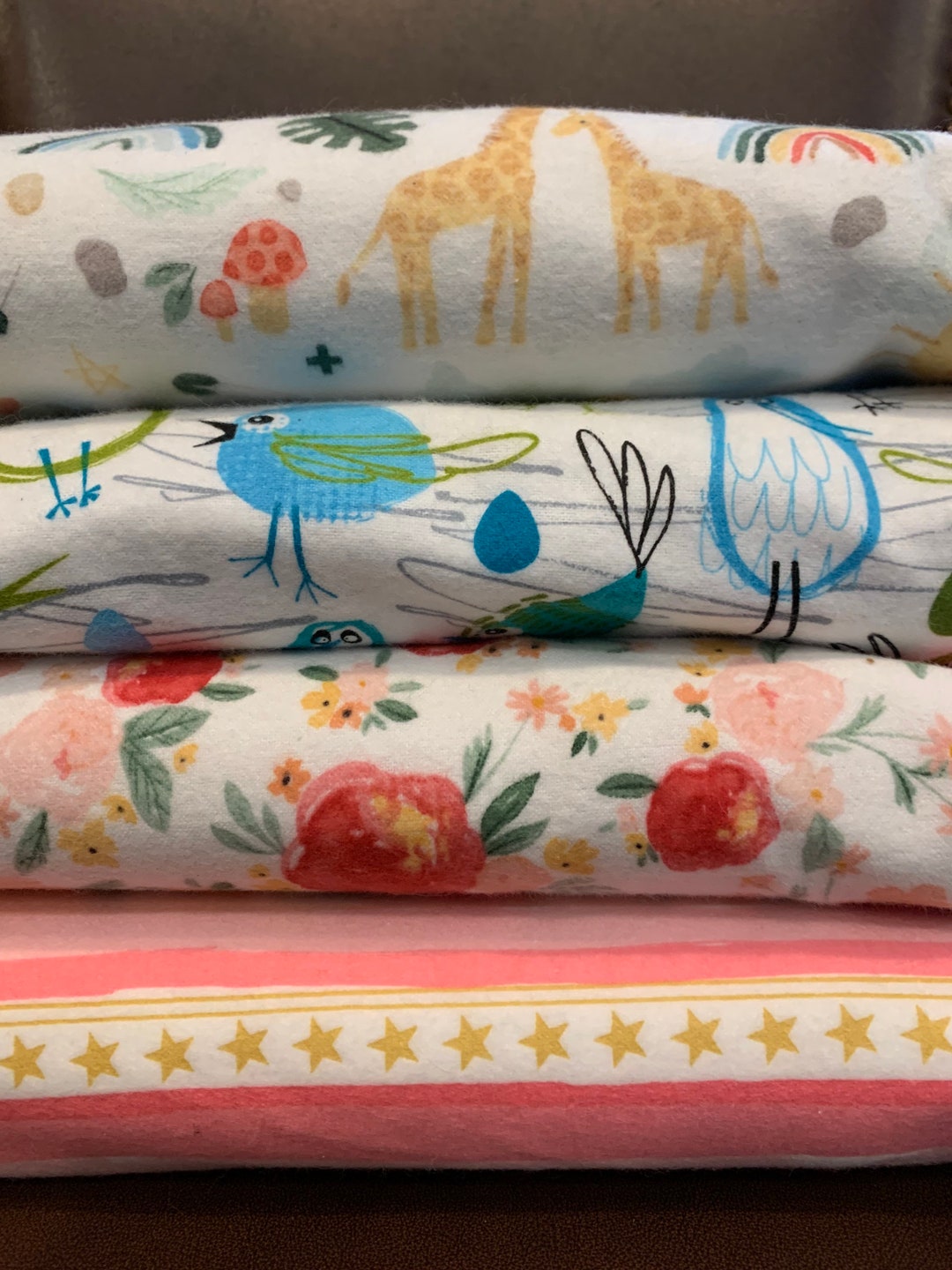 Flannel Baby Blankets, Large Blanket, Designer, Two Layers of Flannel