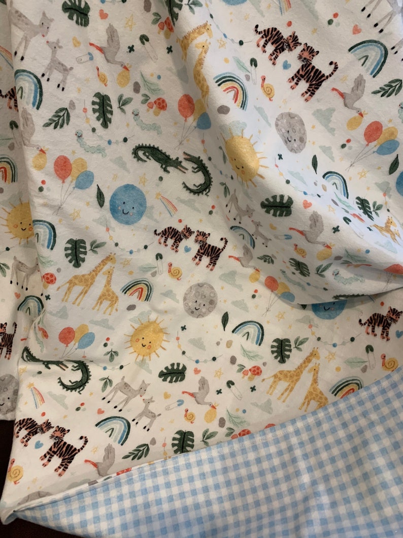 Flannel Baby Blankets, Large Blanket, Designer, Two Layers of Flannel