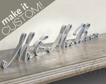Mr & Mrs 6in. Custom Family Name Sign Vintage Script Sweetheart table wedding decoration centerpiece mr mrs sign - gift - Cheap Shipping!