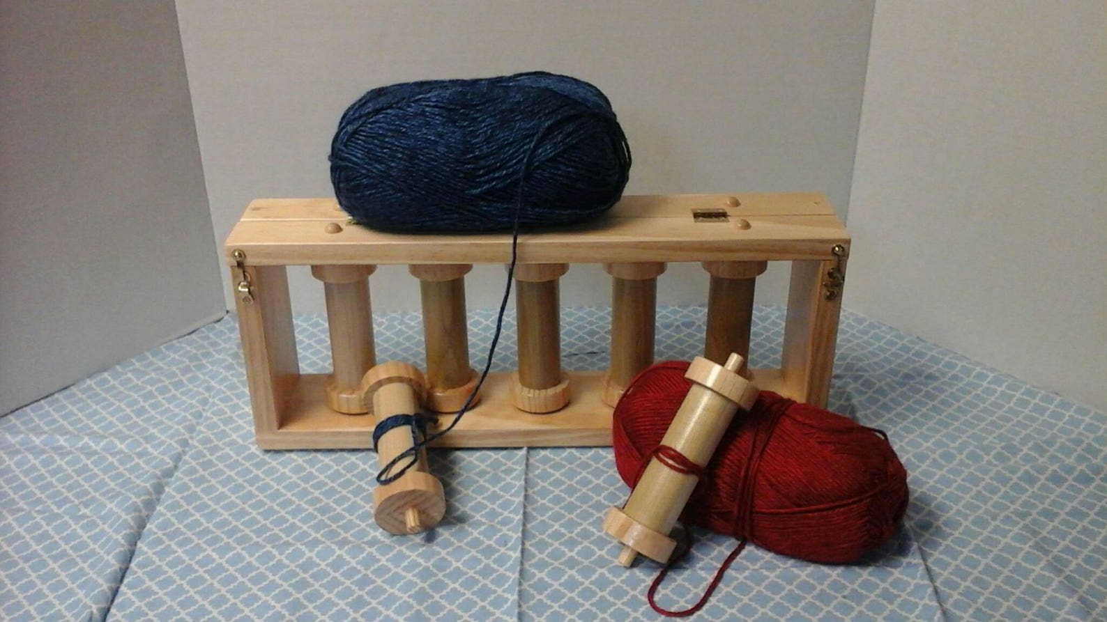 Handmade Wooden Yarn / Bobbin Holder for Graphghan 5 Spools Etsy