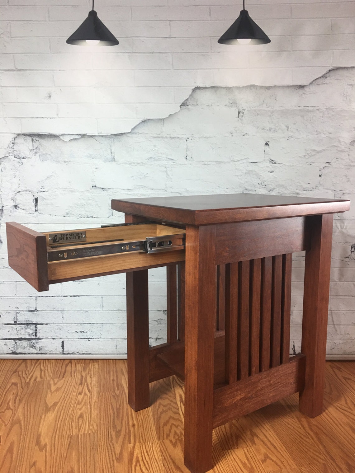 End Table With Secret Compartment. the Bella From Top Secret Etsy