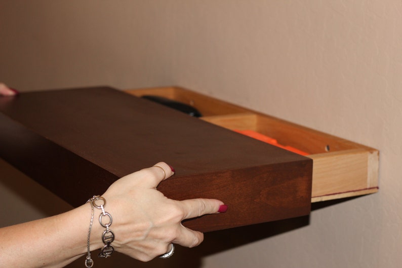 Wall Shelf With Secret Compartment to Hide Your Valuables Etsy